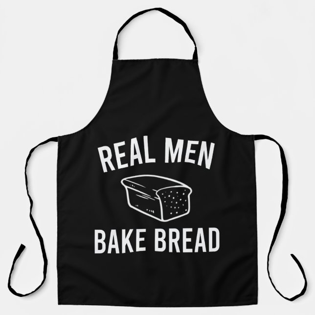Real Men Bake Bread - Funny Baking Design  Apron (Front)