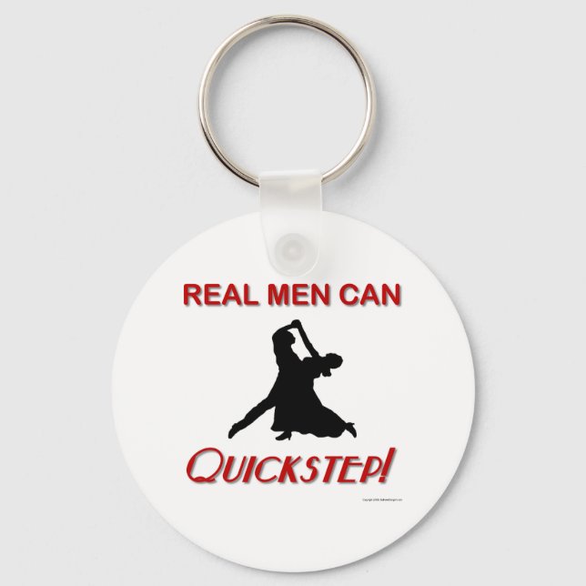 Real Men Can Quickstep Keychain (Front)