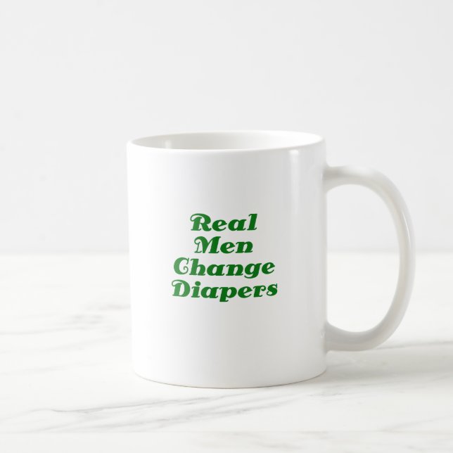 Real Men Change Diapers Coffee Mug (Right)