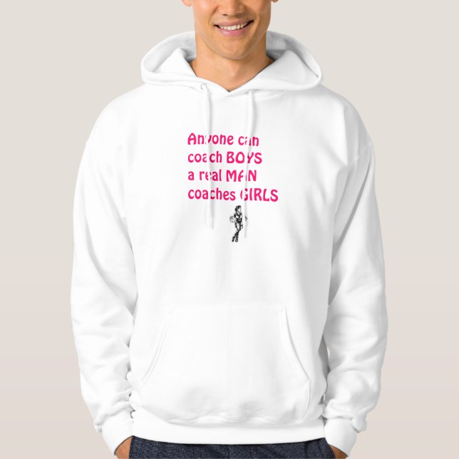 Real Men Coach Girls-Basketball Hoodie (Front)