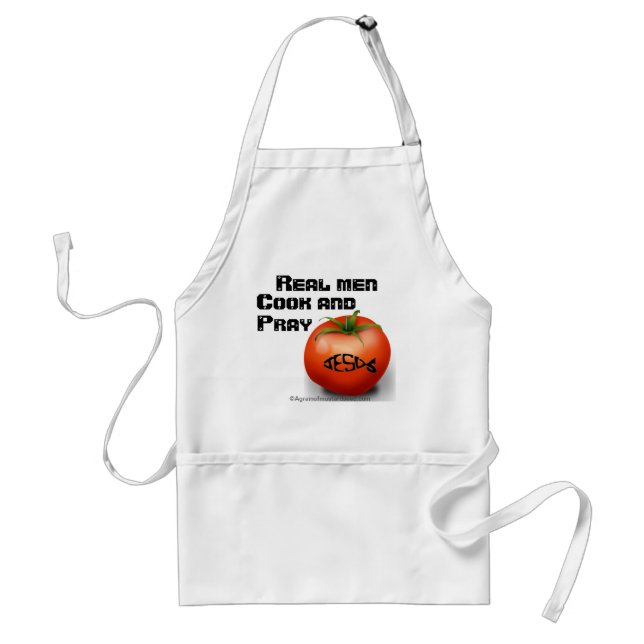 Real men cook and eat Customize it Standard Apron (Front)