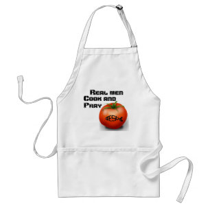 Real men cook and pray Customize it Standard Apron