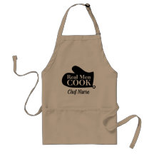 Real men cook funny oven mitt BBQ apron for men