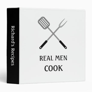 Real Men Cook Recipe Binder
