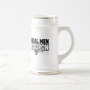 Real Men Coupon Beer Stein