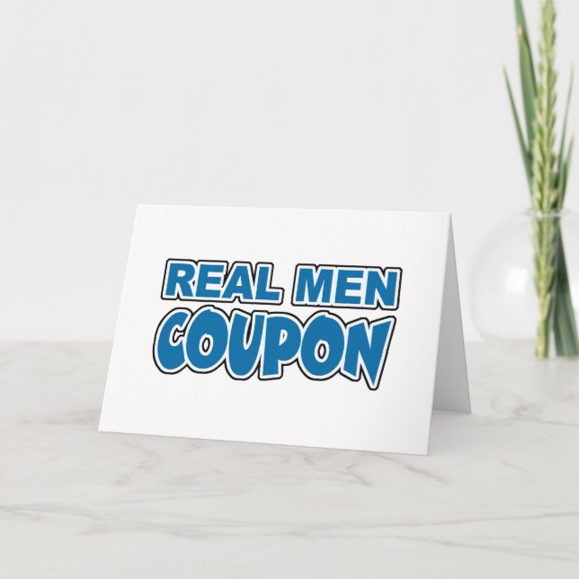 Real Men Coupon Card (Front)
