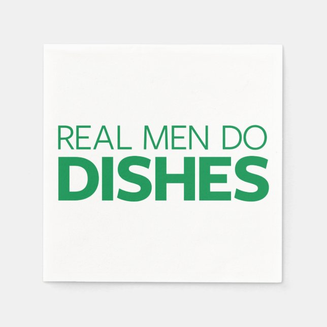 Real Men Do Dishes Napkin (Front)