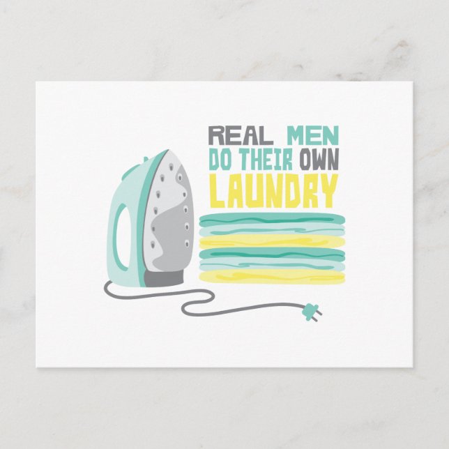 Real Men Do Laundry Postcard (Front)