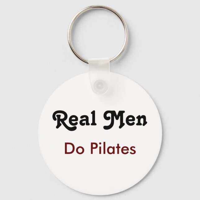 Real Men Do Pilates Keychain (Front)