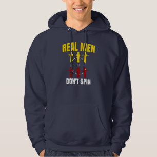 Real Men don`t spin I Man I Love Foosball Hoodie