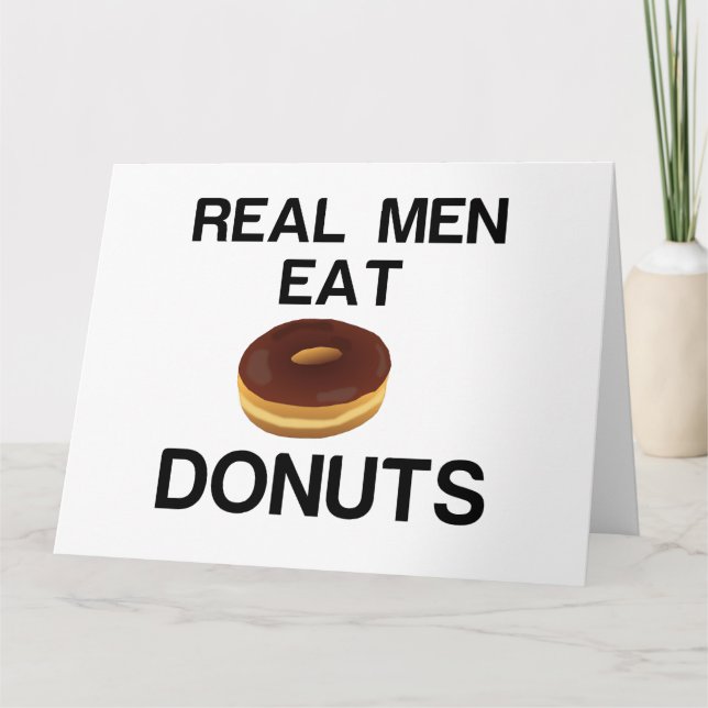 REAL MEN EAT DONUTS THANK YOU CARD (Front)