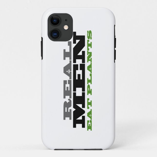 REAL MEN EAT PLANTS iPhone case (Back)