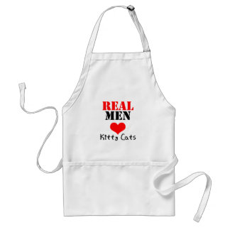 Real Men Heart (Love) Kitty Cats Standard Apron