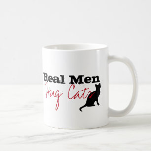 Real Men Hug Cats Kitty Love Funny Coffee Mug