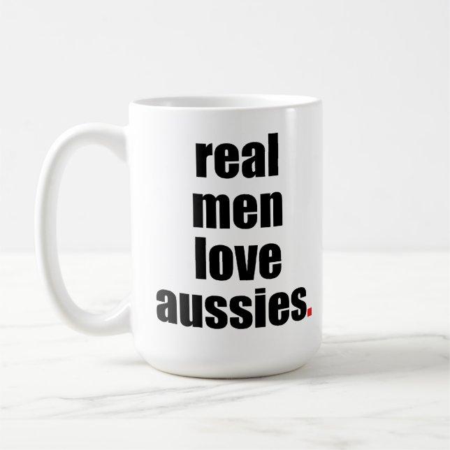 Real Men Love Aussies Mug (Left)