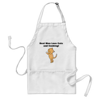 Real Men Love Cats and Cooking Funny Apron For Him