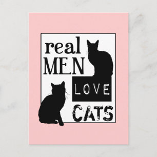 Real Men Love Cats (available in all colours) Postcard