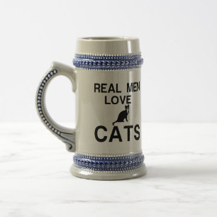 REAL MEN LOVE CATS BEER STEIN