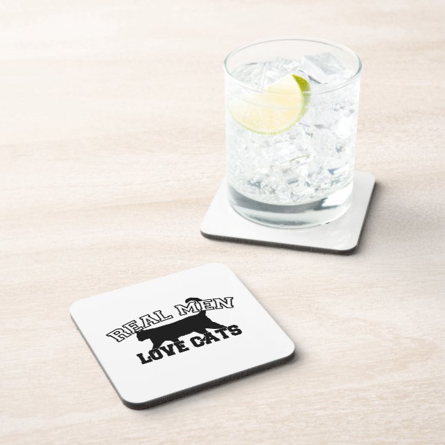 Real Men Love Cats Coaster (Right Side)