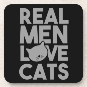 Real Men Love Cats Coaster