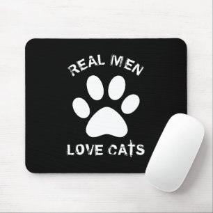 Real Men Love Cats Custom Text Personalized Mouse Pad