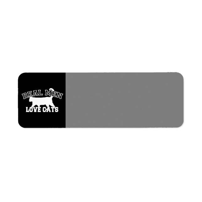 Real Men Love Cats Design graphique sur Décor Noir (Devant)