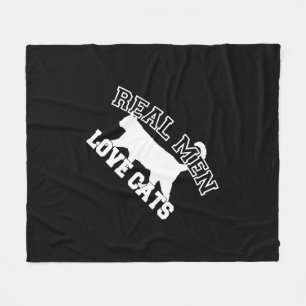 Real Men Love Cats Fleece Blanket