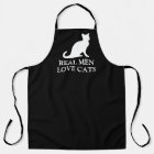 Real men love cats funny BBQ cooking apron for him