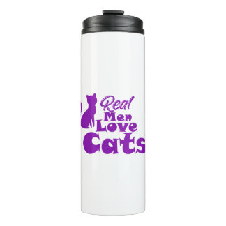 Real Men Love Cats – Gifts for Cat-Loving Men Thermal Tumbler