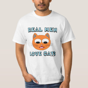REAL MEN LOVE CATS Ginger Cat Face T-Shirt
