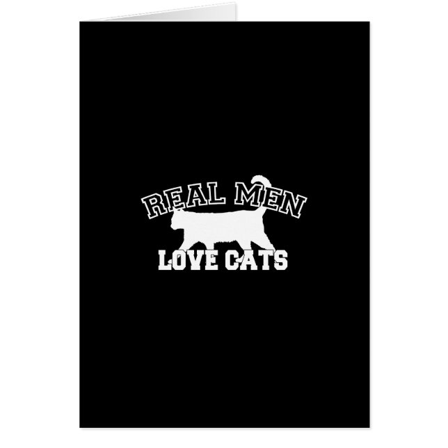 Real Men Love Cats Graphic Design on Black Decor (Front)