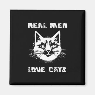 Real men love cats magnet
