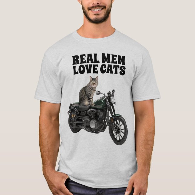 REAL MEN LOVE CATS MEN'S CAT T-SHIRTS (Front)