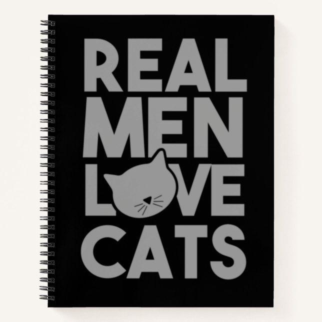 Real Men Love Cats Notebook (Front)