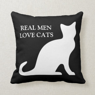 Real men love cats pillow cushion