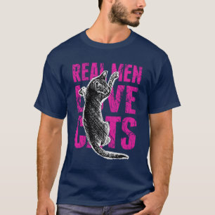 Real Men Love Cats Scratchy Style T-Shirt