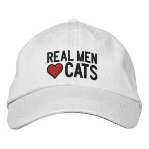 Real Men Love Cats Stitches Embroidered Hat