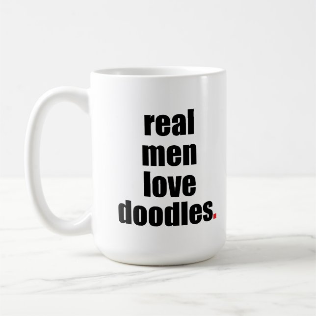 Real Men Love Doodles Mug (Left)
