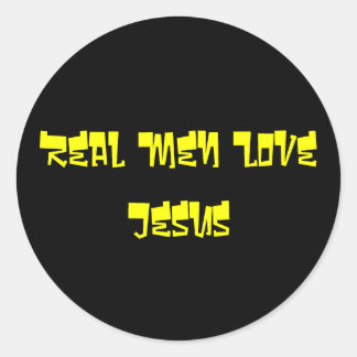 Real Men Love Jesus Classic Round Sticker