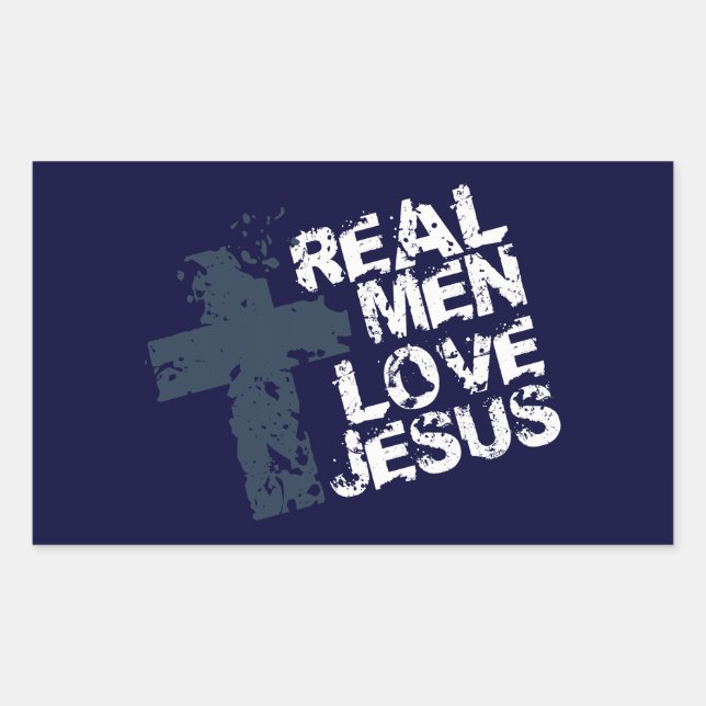 Real Men Love Jesus Sticker (Front)