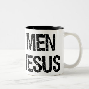 Real Men Love Jesus Two-Tone Coffee Mug