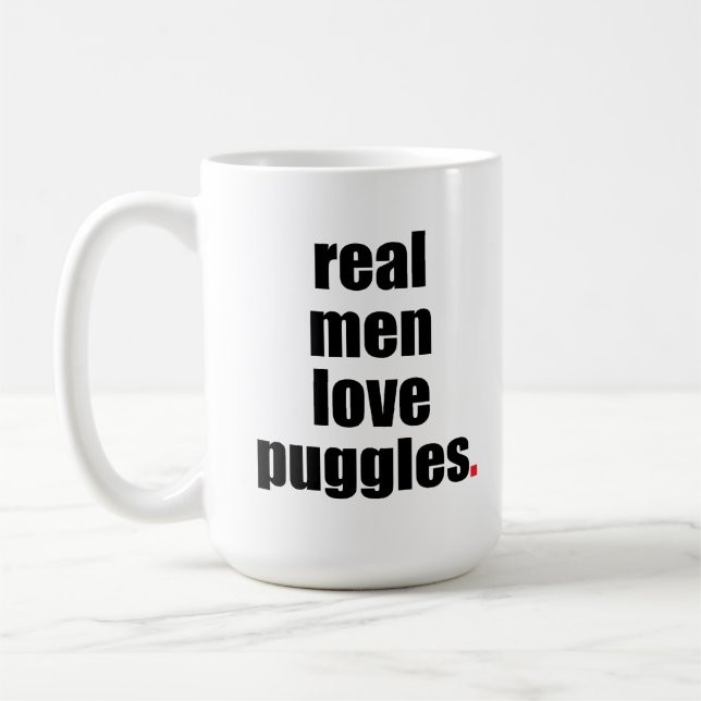 Real Men Love Puggles Mug (Left)