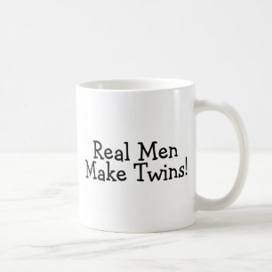 Real Men Make Twins (Black) Coffee Mug