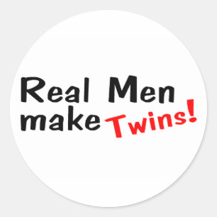 Real Men Make Twins Classic Round Sticker