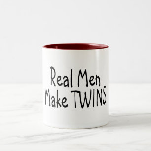 Real Men Make Twins Two-Tone Coffee Mug