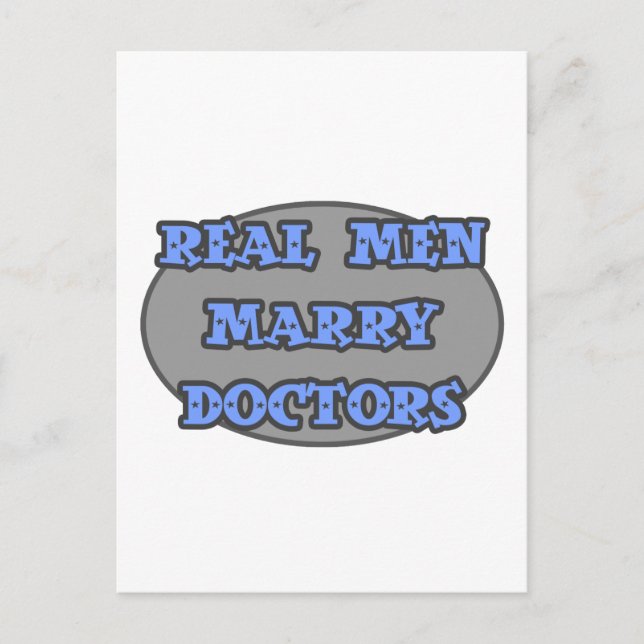 Real Men Marry Doctors Postcard (Front)