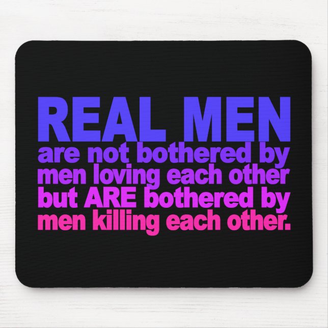 Real Men mousepad (Front)