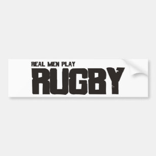 Real Men Play Rugby Bumper Sticker