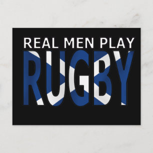 Real Men play Rugby Scotland Postcard