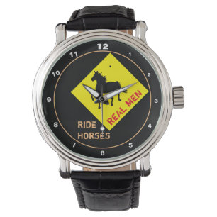 Real Men Ride Horses & Black Horse Party / Rodeo  Watch